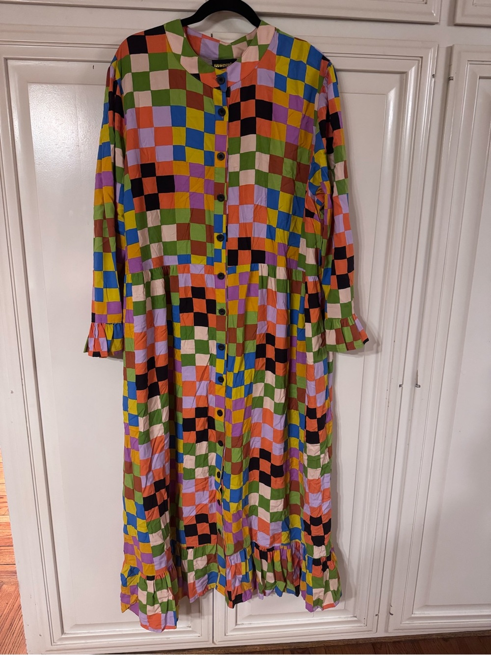 Nooworks Multicolor Checkered Maxi Dress